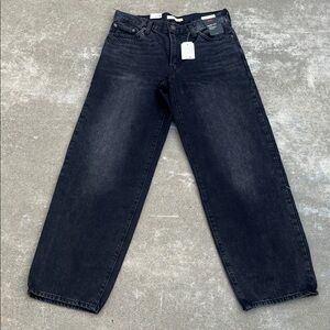 NWT Levi’s Premium Baggy Dad Women’s Jeans in Shrink Up - Black OVERSIZED FIT